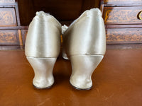 Antique Wedding Shoes 1882 – Silk Bridal Shoes with Double Bows by Julien Mayer, Paris, Kate Rimer Provenance