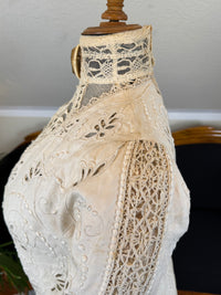 Antique Four‑Piece Edwardian Walking Dress ca. 1910 – Linen, Lace & Lady Gillman Provenance