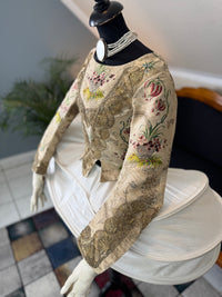 Seltenes Rokoko-Mieder, ca. 1765 – handgenähtes französisches Kleidungsstück aus dem 18. Jahrhundert