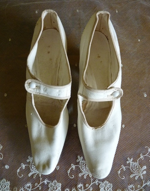 Antike Hochzeitsschuhe aus Ziegenleder, ca. 1910
