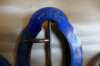 HENRY MATTHEWS Antikes Frisiertischset aus Silber und Emaille, Birmingham, 1910