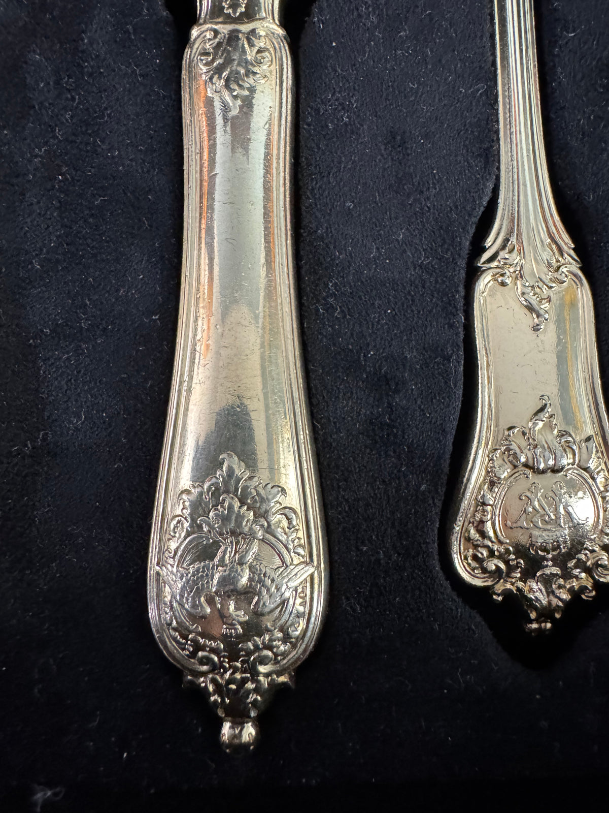 Couverts en argent doré, service Rococo, Empereur Guillaume II