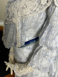 Antikes zweiteiliges Edwardianisches Sommerkleid, ca. 1903