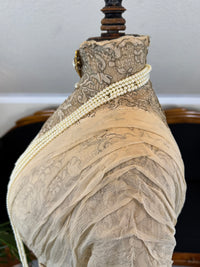 Evening Dress 1912 – Cream Silk Brocade with Lace & Crepe Drapes by M. E. Humble, Court Dressmaker, Lady Gillman Provenance