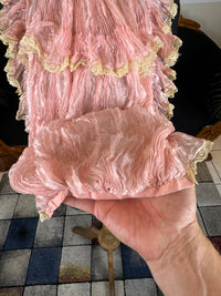 French Pink Ruffled Bust Insert, ca. 1901 – Belle Époque Lingerie