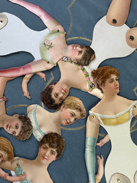 Antike Schnittpapierpuppen, Deutschland, ca. 1890er Jahre