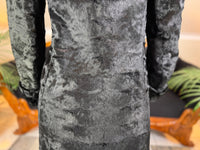 Edwardian ca. 1904 Langer schwarzer Mantel aus künstlichem Biberfell – Victor Tailoring Co., Chicago