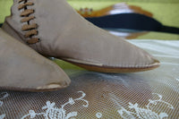 Braune Stiefel mit seitlicher Schnürung, Bürgerkriegszeit, ca. 1860–1865
