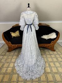 Antikes zweiteiliges Edwardianisches Sommerkleid, ca. 1903