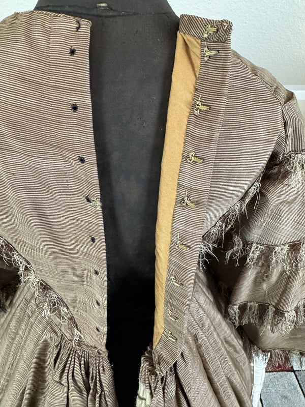 Antikes viktorianisches Gouvernantenkleid, England, ca. 1850