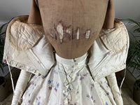 Antikes Seidenabendkleid mit Tagesoberteil, ca. 1864