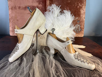 Antike Abendschuhe aus Ziegenleder, England, ca. 1907