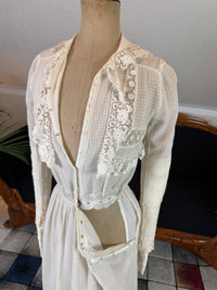 Antikes Crêpe-Baumwollkleid, ca. 1914