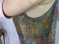 Antikes, besticktes Lamé-Abendkleid, Amerika, ca. 1926