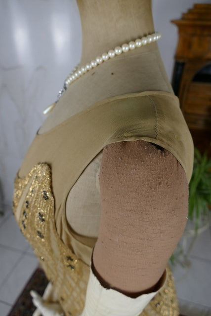 Vintage gold flapper dress 