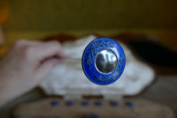 HENRY MATTHEWS Antikes Frisiertischset aus Silber und Emaille, Birmingham, 1910