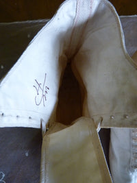 Sportliche Schnürstiefel aus Baumwollsatin, ca. 1875