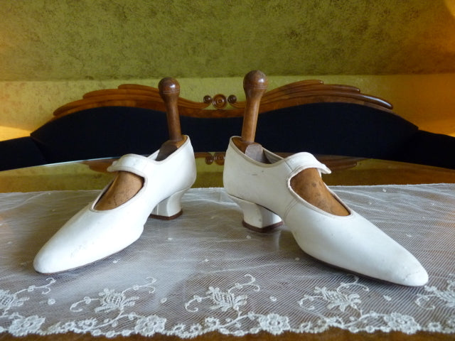 Antique Goatskin Wedding Shoes, ca. 1910