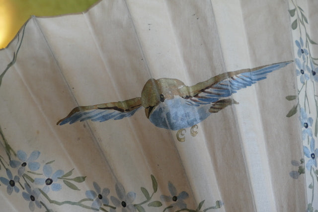 Faltfächer, Vogelmotiv, ca. 1910