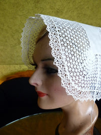 Alsatian lace bonnet ca. 1890, traditional regional headwear