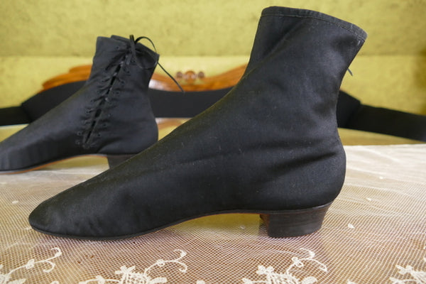 Bottes noires à lacets latéraux, époque de la guerre de Sécession, vers 1860-1865