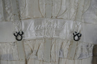Antique two‑piece Edwardian dress, ca. 1901, Macheret New York & Paris, silk crepe and lace