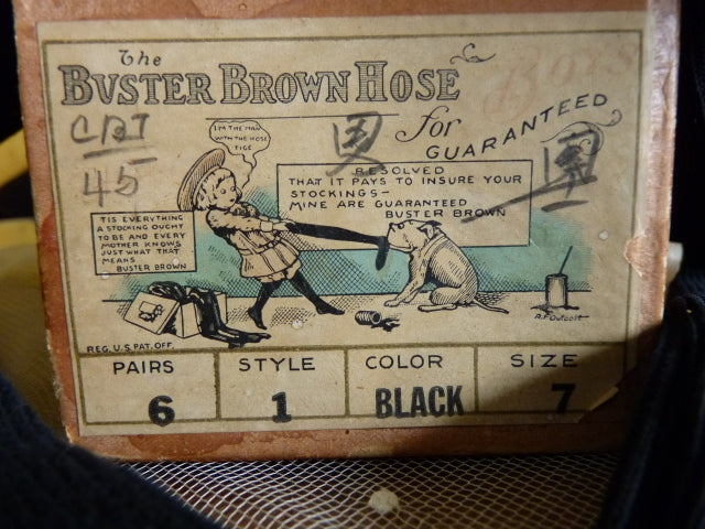 BUSTER BROWN Antike Jungenstrümpfe, 1920er Jahre