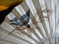 Faltfächer, Vogelmotiv, um 1900