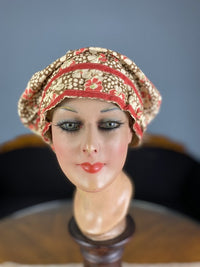 Bedruckte Boudoir-Haube, ca. 1900