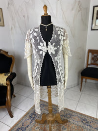 Irische Häkel-Langjacke, England, ca. 1908