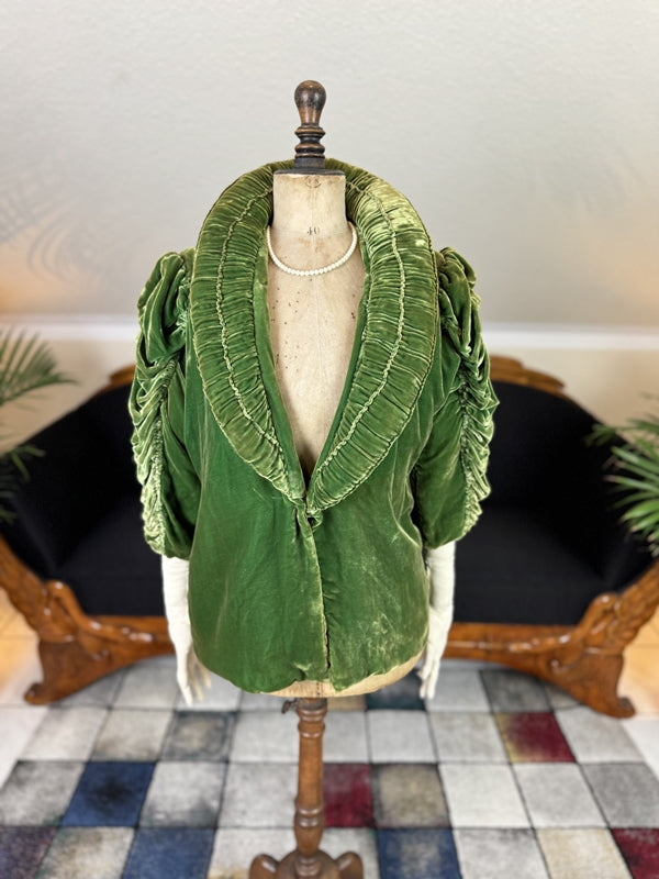 1925 green velvet jacket