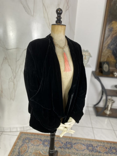 1928 black velvet evening jacket 