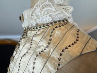 Cream Silk Embroidered Waistcoat, England ca. 1770 – Long‑Line Georgian Men’s Fashion