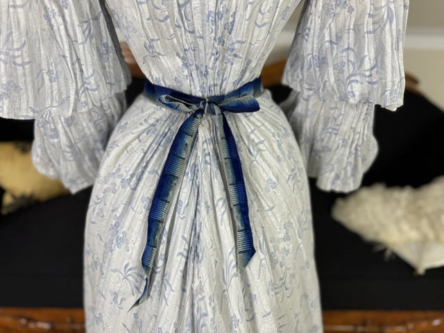 Antikes zweiteiliges Edwardianisches Sommerkleid, ca. 1903