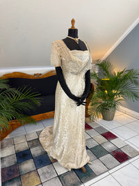 Edwardian wedding ensemble by Reville & Rossiter London with original box, shoes and accessories, Lady Gillman provenance, 1911