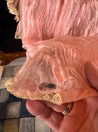 French Pink Ruffled Bust Insert, ca. 1901 – Belle Époque Lingerie