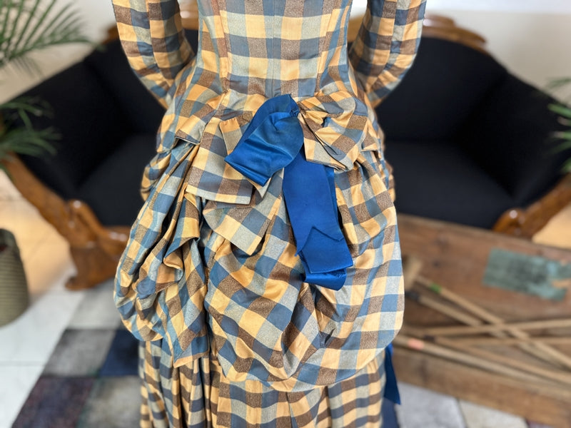 Antikes viktorianisches Krocketkleid, ca. 1888 – Sportensemble aus dem 19. Jahrhundert