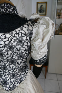 Victorianisches Abendkleid, ca. 1893 – Originaler Antik-Abendkleid aus den 1890er Jahren