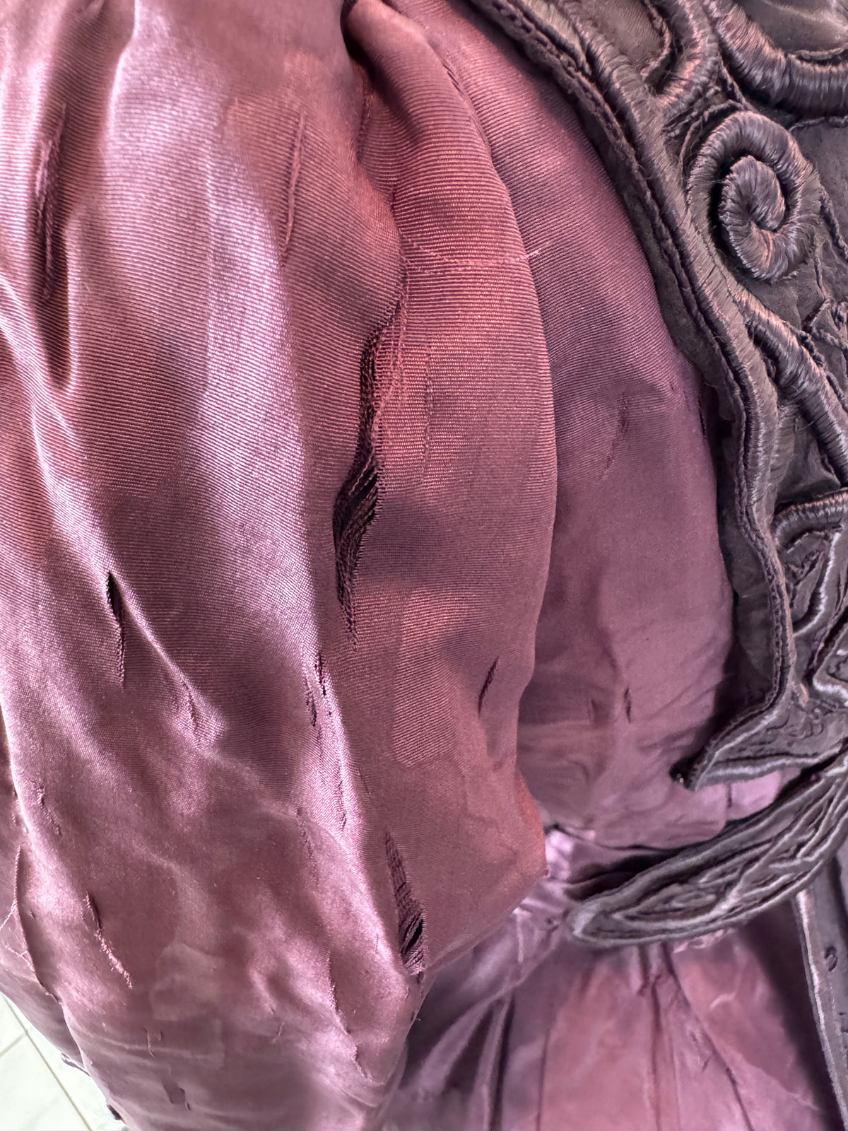 Rare 1911 Edwardian Half‑Mourning Dress by Kate Riley