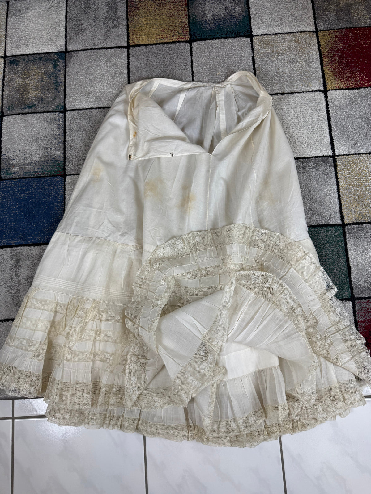 Antique Edwardian Petticoat from Lady Gillman Wedding Trousseau ca. 1911