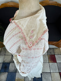 Natural Fiber Day Ensemble – Linen Skirt, Cotton Blouse & Leather Shoes