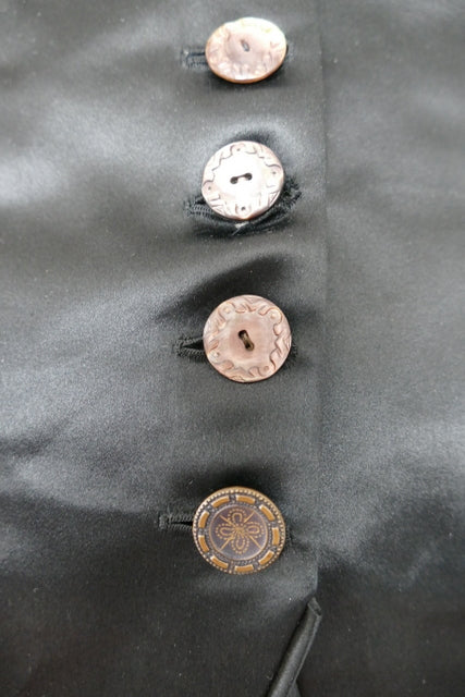 EMILE PINGAT Antikes viktorianisches Tournürenkleid, Paris, ca. 1882
