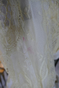 Antikes edwardianisches Kleid von 1901 – MACHARET New York & Paris Zweiteiliges Ensemble aus Seide und Spitze