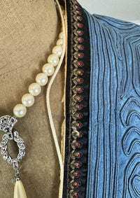 Antike blaue Edwardianische Jacke, ca. 1910 - Jugendstilmode