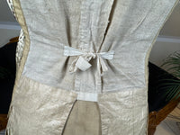 Cream Silk Embroidered Waistcoat, England ca. 1770 – Long‑Line Georgian Men’s Fashion