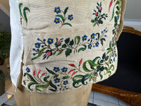 Georgian Cream Silk Embroidered Waistcoat, England ca. 1790 – Vibrant Antique Menswear