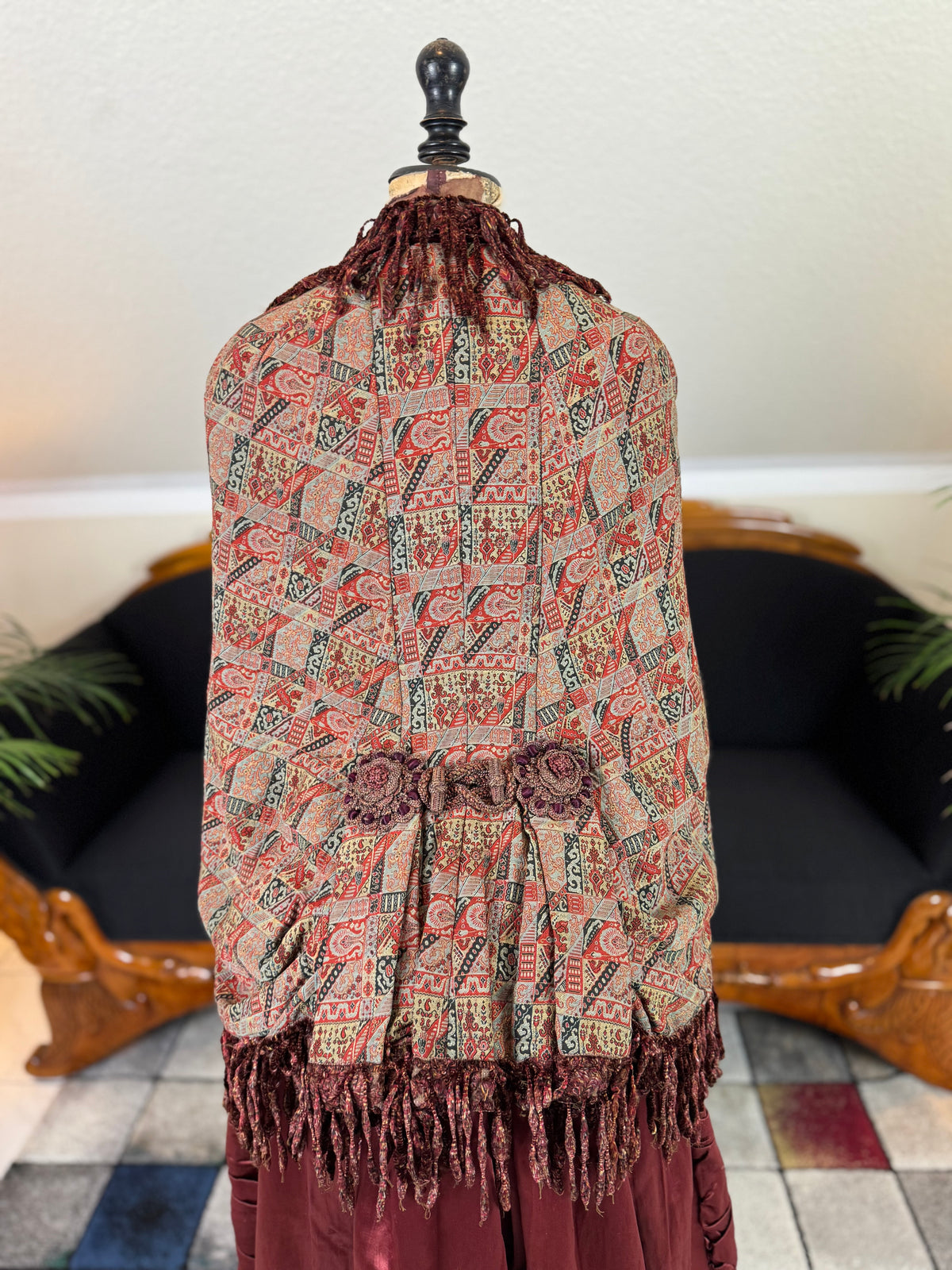Antiker viktorianischer Paisley-Dolman, ca. 1880