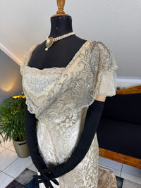 Edwardian wedding ensemble by Reville & Rossiter London with original box, shoes and accessories, Lady Gillman provenance, 1911