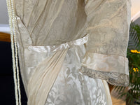 Evening Dress 1912 – Cream Silk Brocade with Lace & Crepe Drapes by M. E. Humble, Court Dressmaker, Lady Gillman Provenance