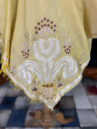 Antiker Regency-Schal mit Stickerei der Federn des Prinzen von Wales, ca. 1805